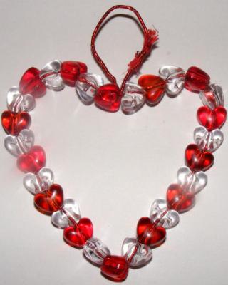 Beaded Hearts Craft for Valentine's Day